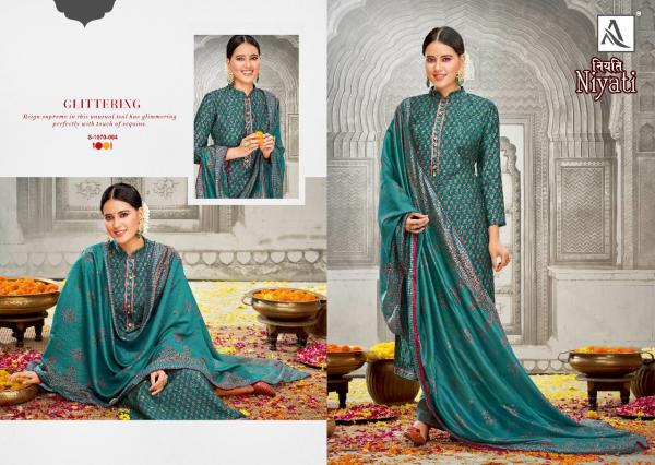 Alok Niyati Silk Designer Print With Embroidery Dress Material Collection 